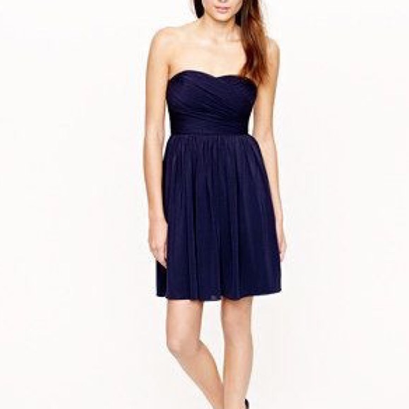 J. Crew Navy Arabelle Cocktail Dress - Picture 1 of 8